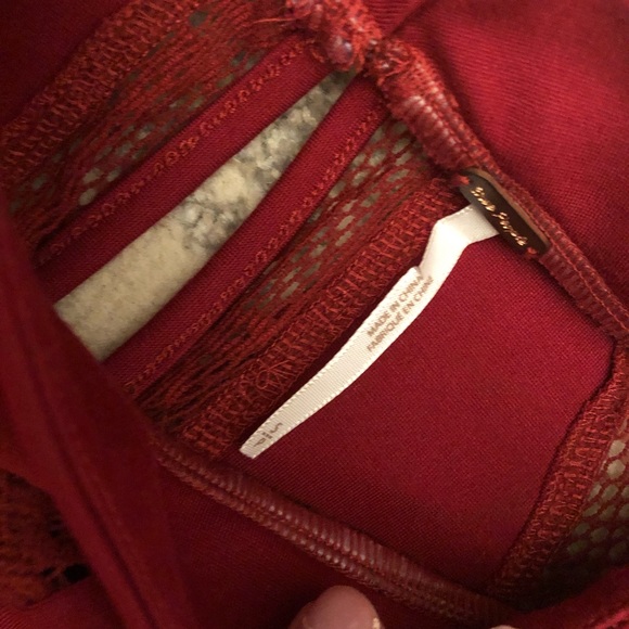 Free People Red Lace Bodycon Dress NWOT - Picture 4 of 6